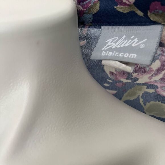 Blair Vintage 90a floral shoulder pad button down - Picture 6 of 11